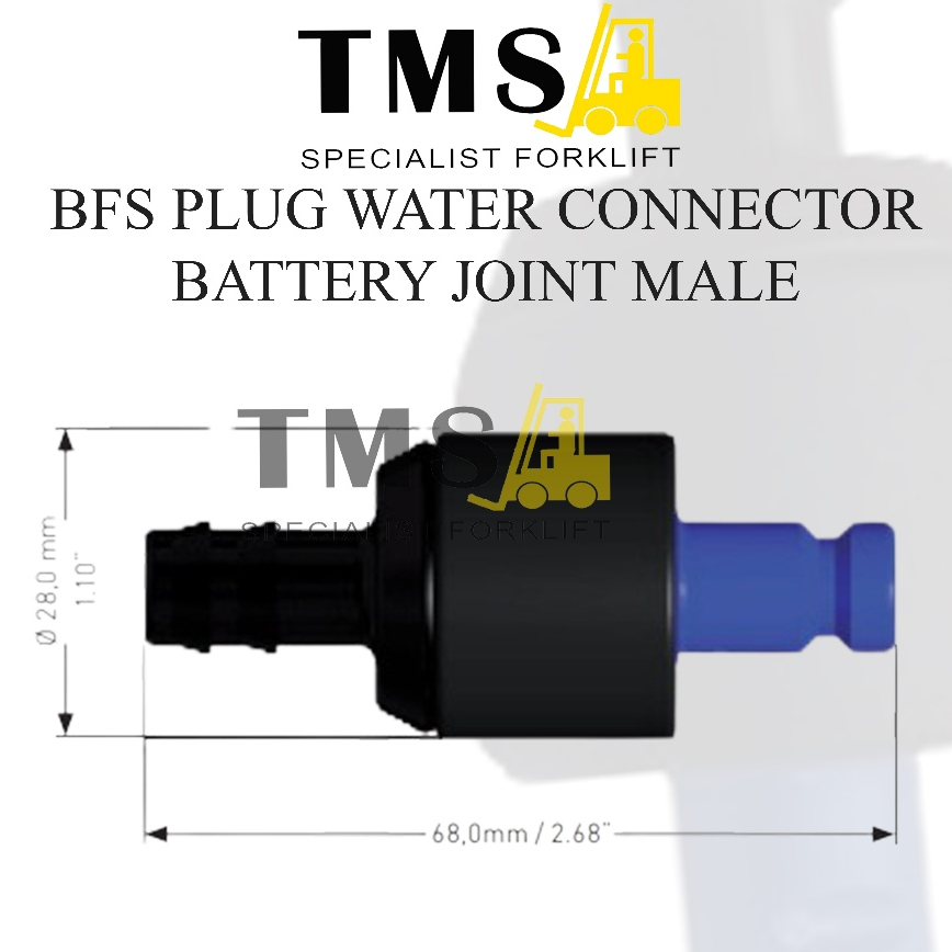 BFS Plug Water Connector Battery Joint Male Battery Filling System