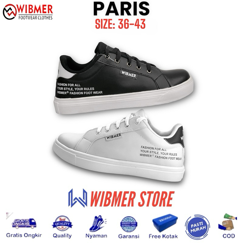 sepatu full white pria wanita / sepatu putih polos keren / sepatu putih hitam cewek