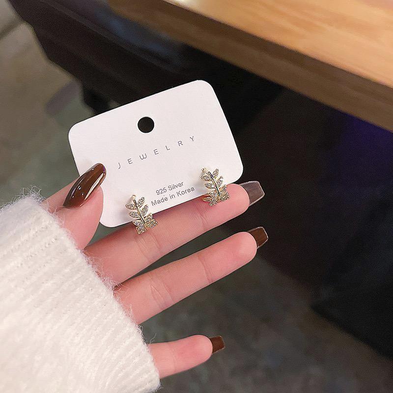 (BELI 2 DAPAT BONUS) AT53  AMTING DELIMA DAUN GANDUM CLIP KOREA SIMPLE ELEGANT TITANIUM STEEL BEST S