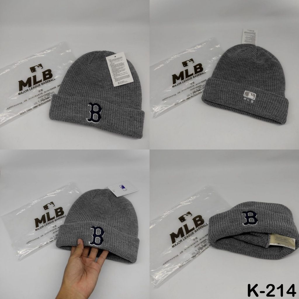 K-214 Topi Kupluk Boston MLB Grey
