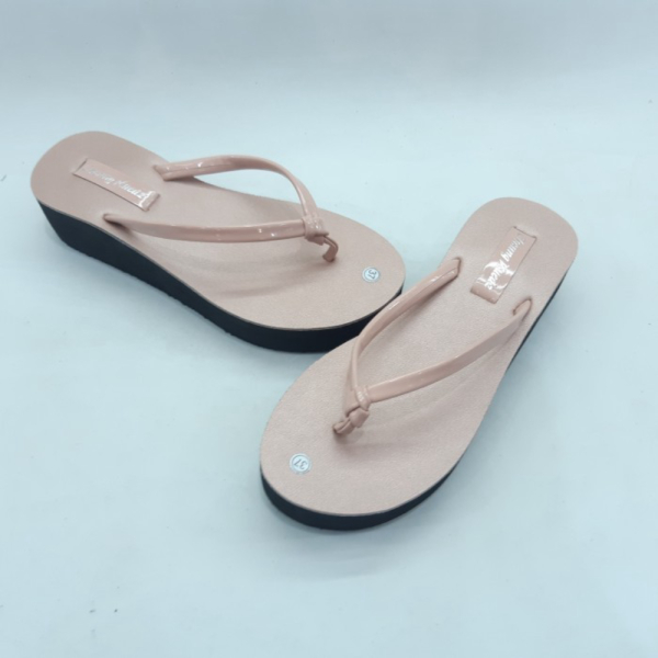 Unik sendal jepit wanita  sendal busa karet  sendal terbaru - peach 36 - peach 36 Murah