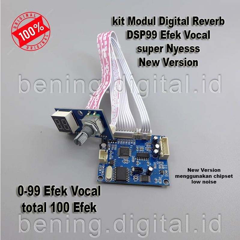 Kit Modul Digital Effect Reverb 99 Efek vocal Nyess Program 99 DSP Versi Terbaru 2024 Original karao