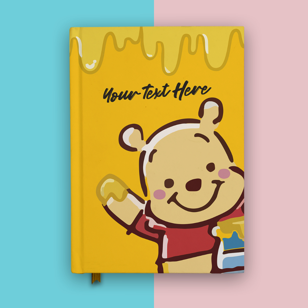 

Buku Catatan Notebook Winnie The Pooh 9 Cartoon Custom Nama Jurnal Diary Notes Hardcover