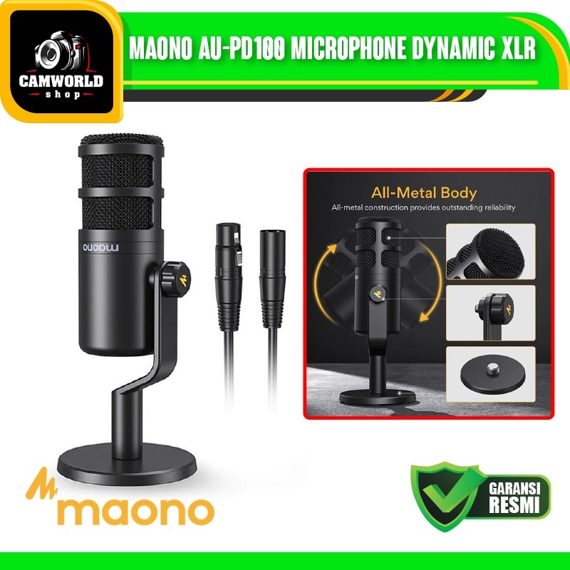 Maono AU-PD100 Microphone Dynamic XLR Maono PD100 Podcaster