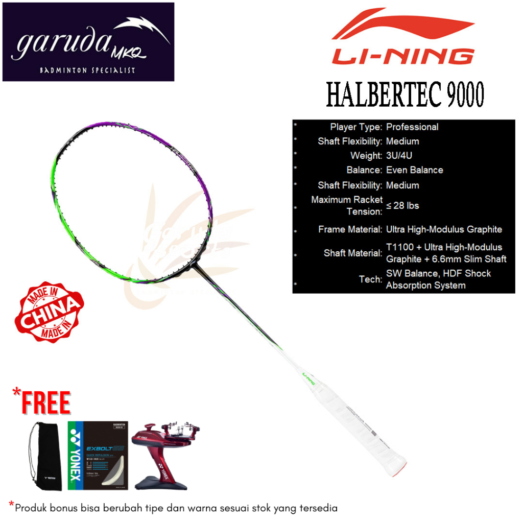 RAKET BADMINTON LINING HALBERTEC 9000 / LINING HALBERTEC 9000
