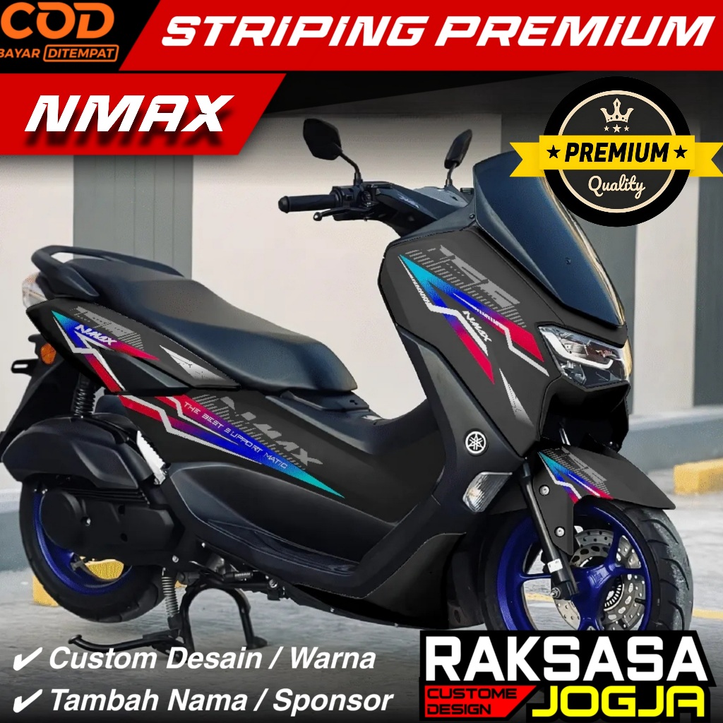 STRIPING NMAX NEW THAILAND TRANSPARAN BAHAN VINIL MAX DECAL 11