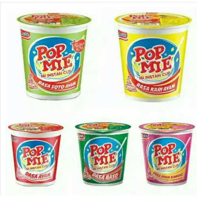 

Paketan 12 pcs Indomie Pop Mie,ada 4 varian