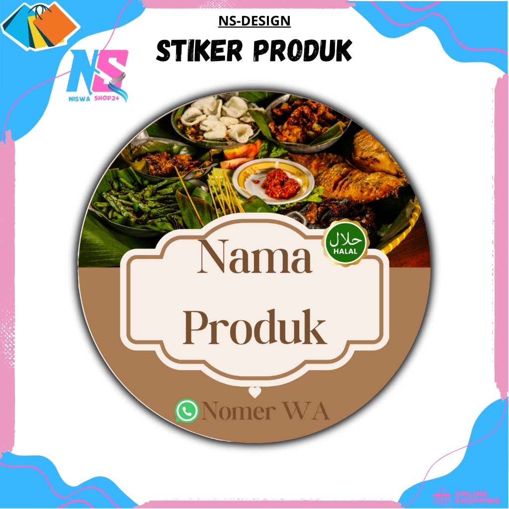 

Stiker produk kemasan makanan - cemilan gratis design - Stiker Label Makanan Custom - Sticker Label Makanan - Stiker Kemasan