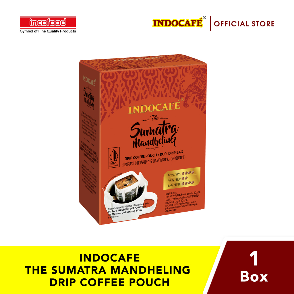 

Indocafe The Sumatra Mandheling Drip Coffee Pouch