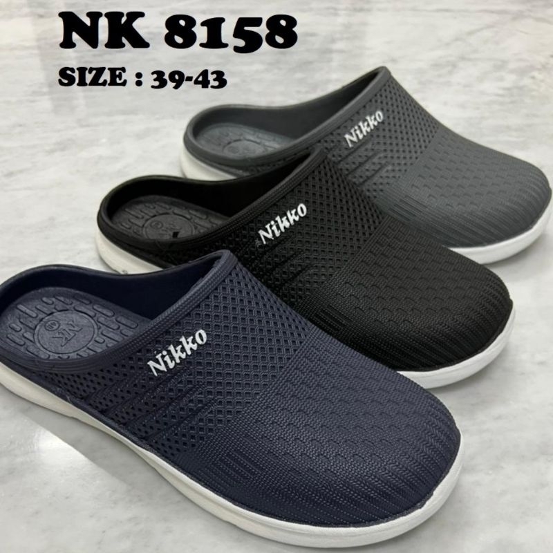 Nikko 8158 - Sandal Sepatu Selop Anti Air Anti Slip Sandal Pria Dewasa Sandal Karet Murah Meriah