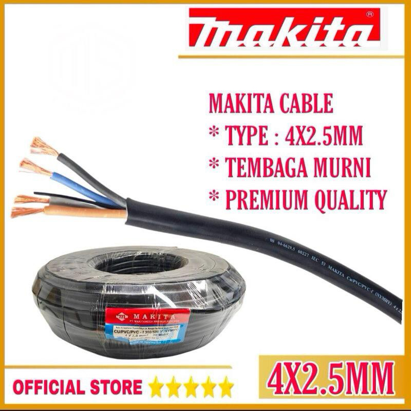 Kabel 4 X 2,5 NYMHY 50m Makita Speaker Audio Listrik 4x2.5 Isi 4