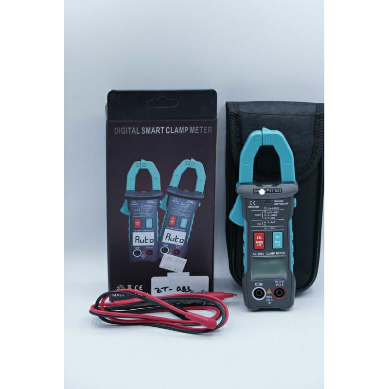 ZT-QB3 Clamp Meter Multimeter Tang Ampere Digital True RMS Auto Range 600A AC/DC Pengukur Tegangan A
