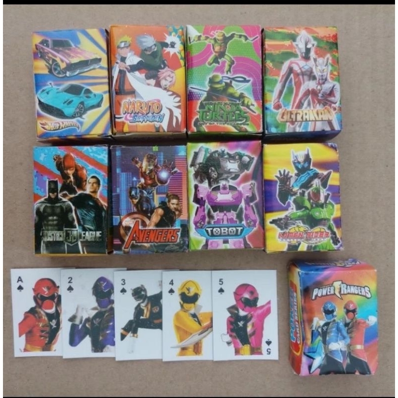mainan kartu remi karakter kecil / kartu poker karakter / board game