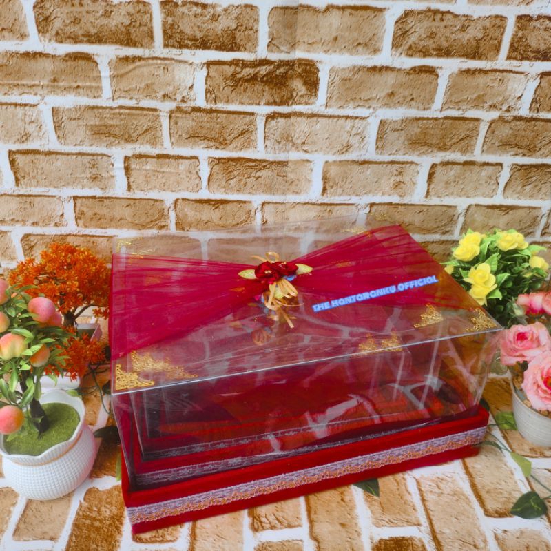 Kotak Seserahan Pernikahan Parsel Mika Hias Tile Set Lengkap Kekinian