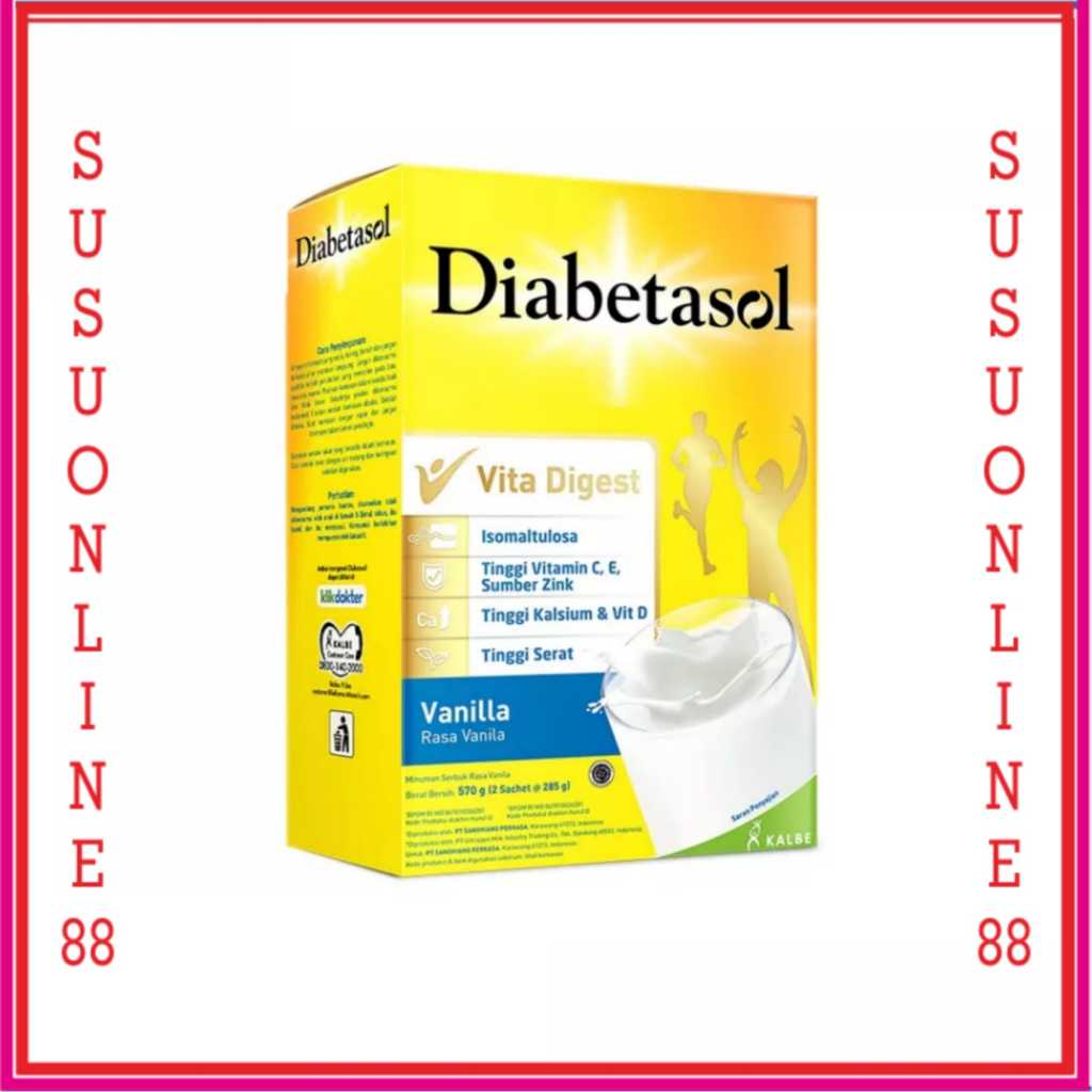 

DIABETASOL VANILA 570 GRAM SUSU