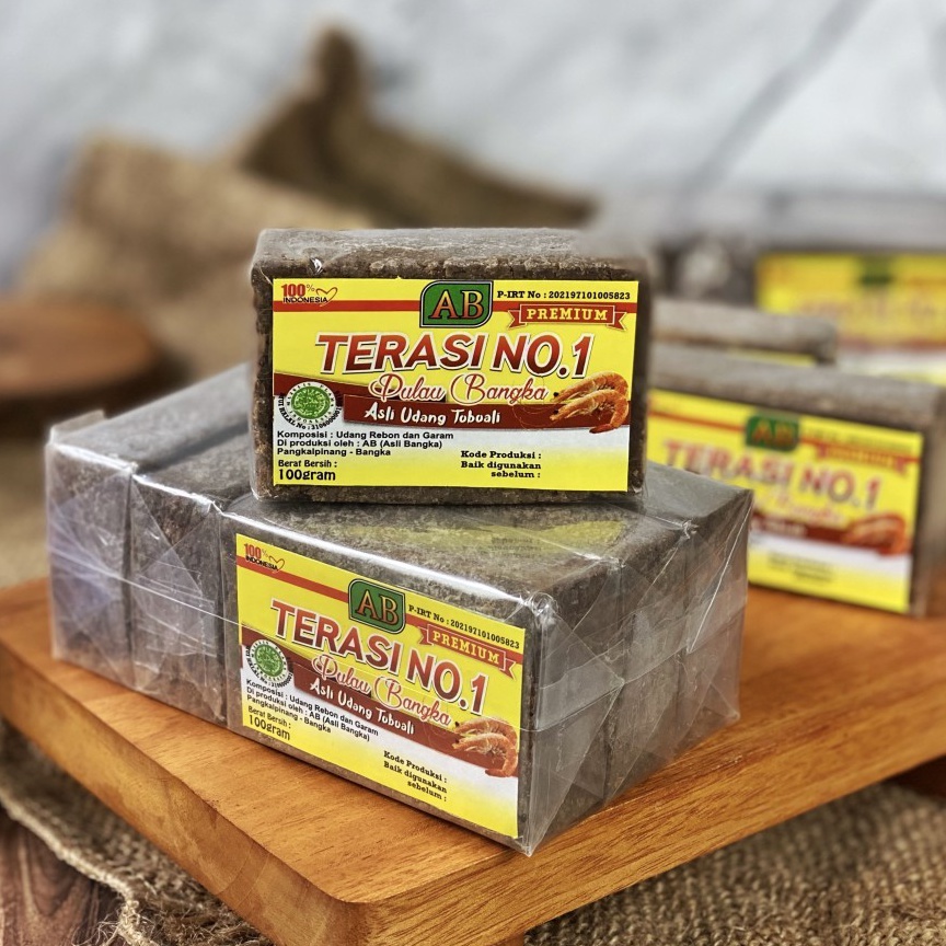 

44 FLASH SALE Terasi Bangka Merk AB Asli Udang Toboali 1 gr No 1 Premium Balacan Rebon Bumbu Masak Sambel Belacan