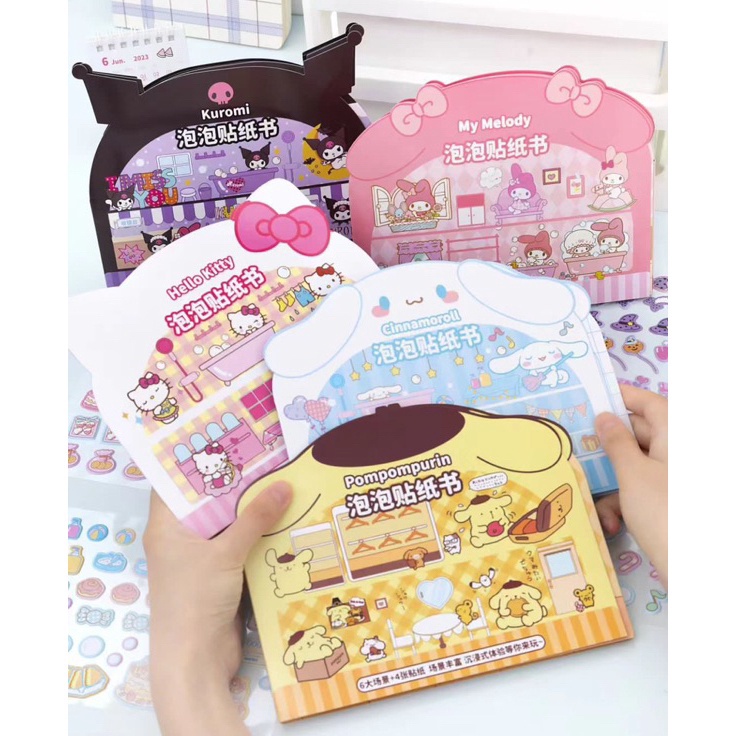 

STOK SIAP COD STICKER VIRAL SANRIO STICKER DIY SANRIO 3D STICKER BOOK SANRIO HOME