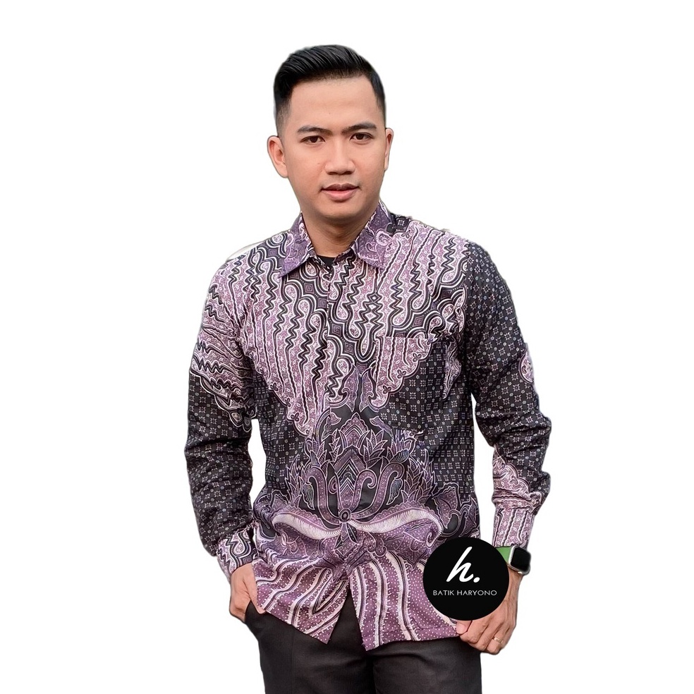 Suplier1st BATIK HARYONO Baju Kemeja Batik Pria Dewasa Lengan Panjang Modern Seragam Kondangan Mewah