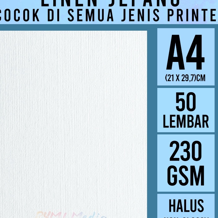 

TEBUS MURAH LINEN Jepang 23 gsm A4 isi 5 lembar Kertas HVS Linen Tebal 23 gram Undangan Sertifikat
