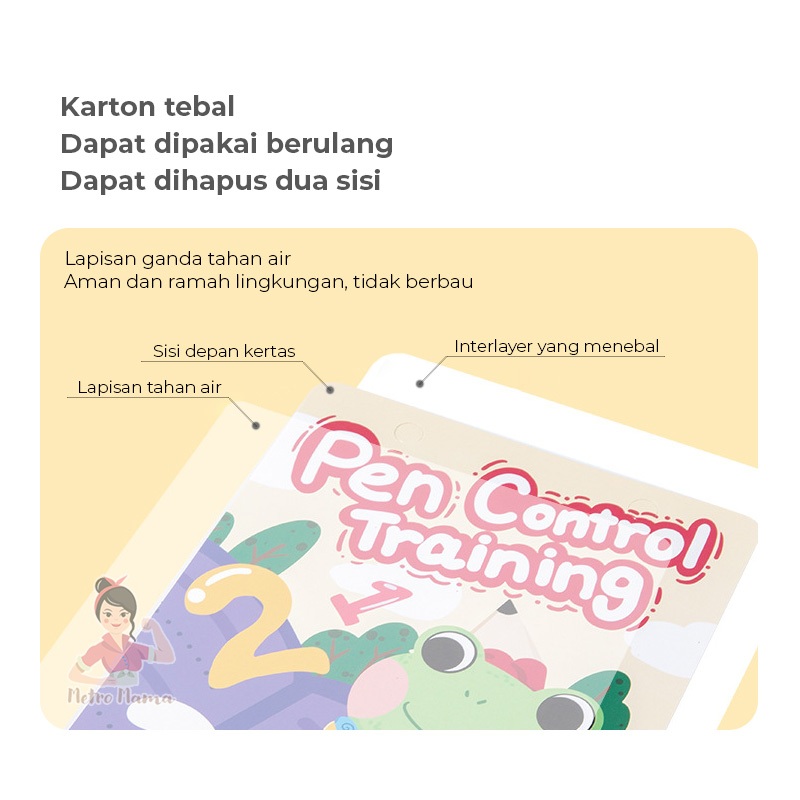 

Pen Control Training Wipe and Clean PAUD belajar menulis & menggambar
