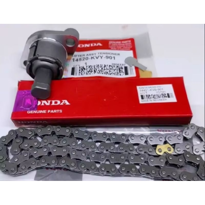 Rantai Keteng KVB+Tonjokan Setelan Keteng KVY Honda Beat Karbu Scoopy Karbu Spacy Karbu Original