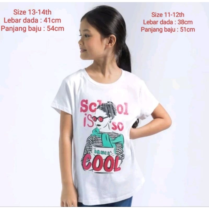 Kaos Anak Perempuan Size 11-14 tahun Max Fashion