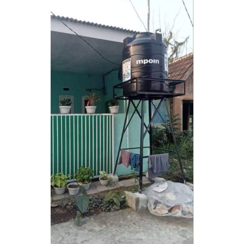 tiang toren ukuran 3 meter dengan kapasitas toren 500 liter bisa custom ukuran dan bahan