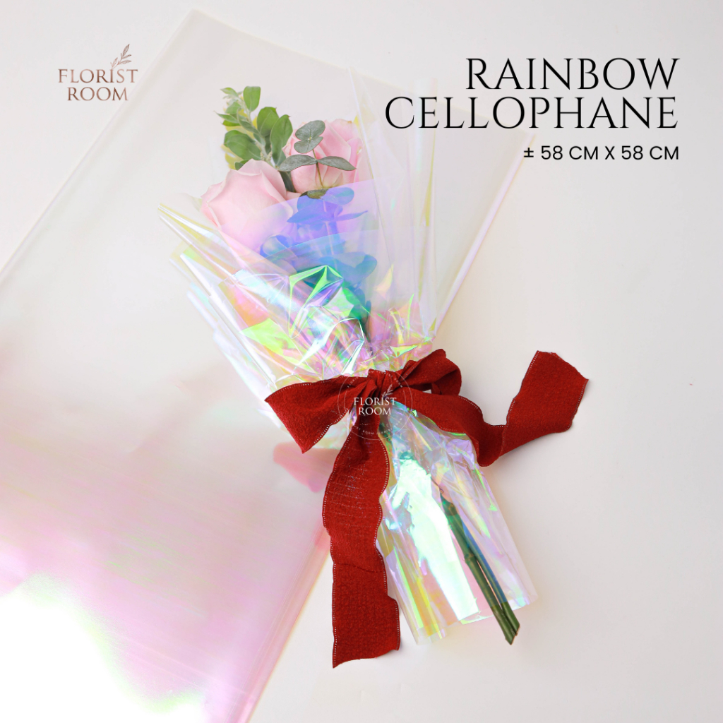 

3 Lembar Rainbow Cellophane - Flower Wrapping