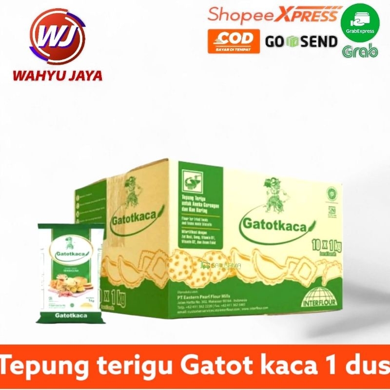 

Tepung terigu gatot kaca 1kg dus @10pcs