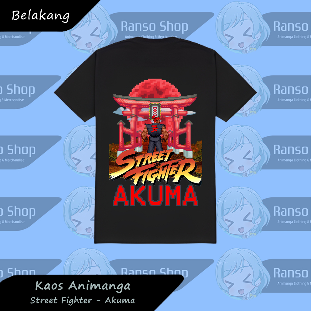 Baju Street Fighter Akuma Gouki / Kaos Akuma Gouki Street Fighter / T-shirt Street Fighter / Pixel A