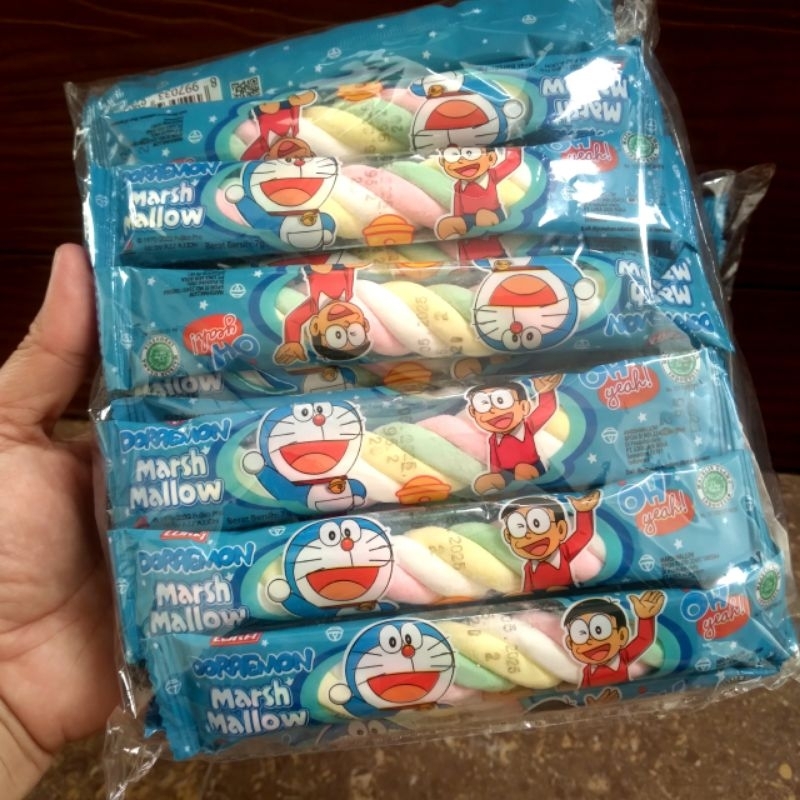 

MarshMallow marsmellow Doraemon 1 pak isi 20 pcs berat @ 7 gram
