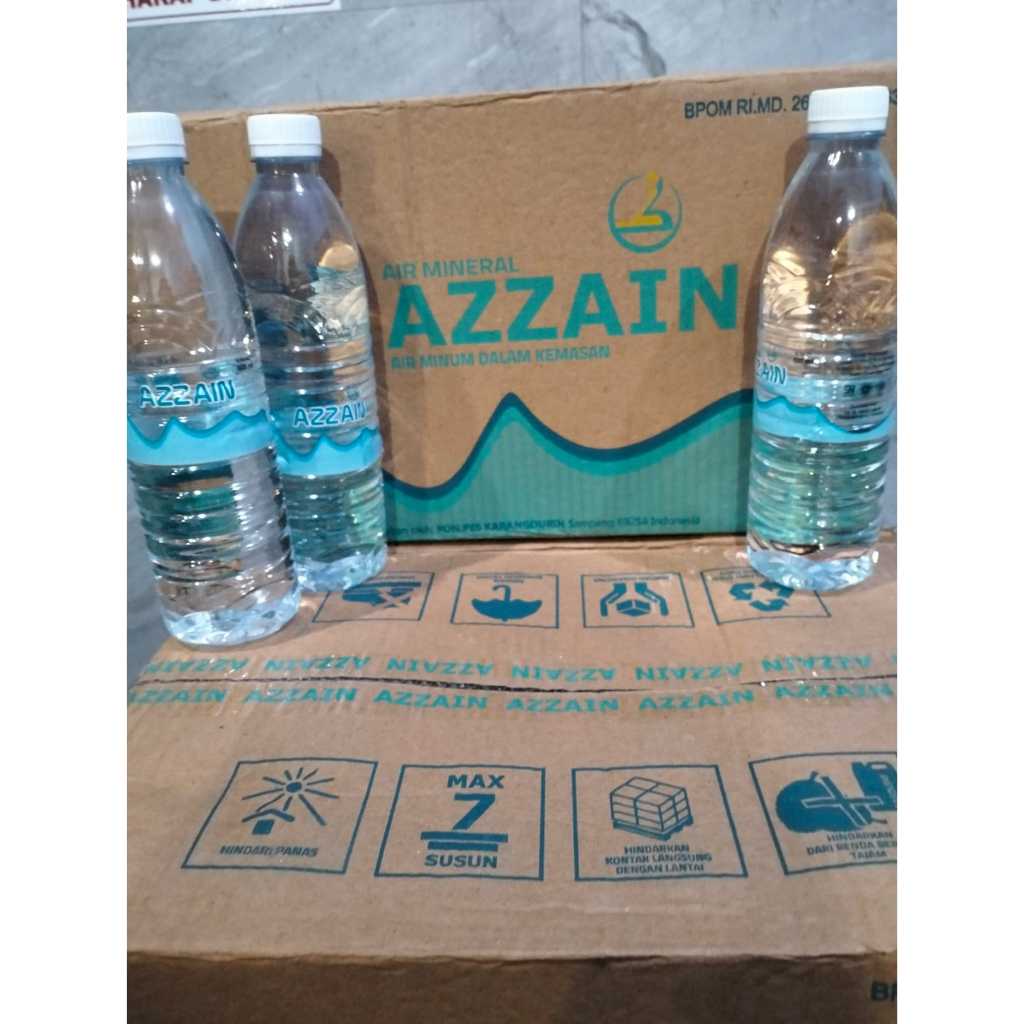 

Air Mineral Azzain Botol 600ml 1Dus isi 24botol