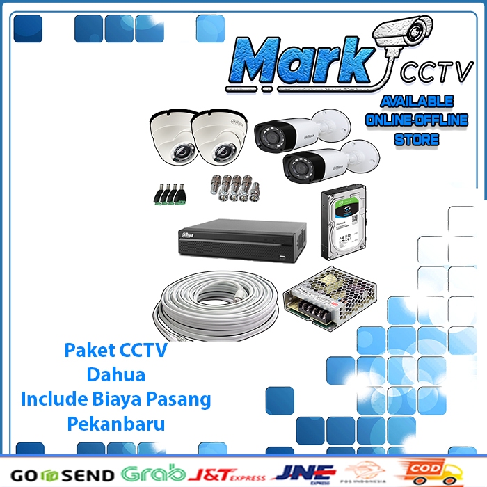 Paket CCTV Suara Video Dahua 4 CAM FREE Pemasangan Pekanbaru sekitar