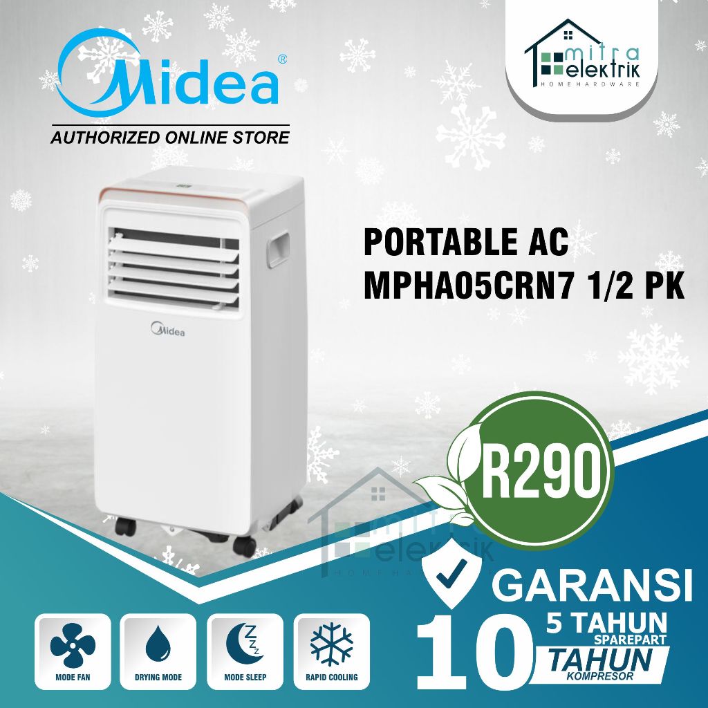 AC Portable Midea 1/2 PK MPHA05CRN7 0.5 PK