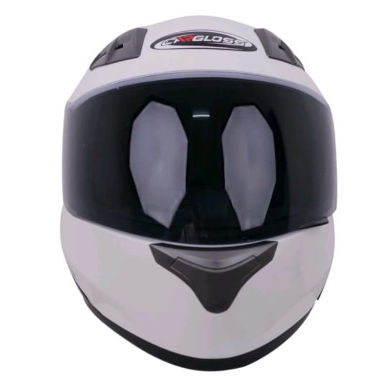 Cargloss NS1 Helm Full Face - Super Whity White ORIGINAL SNI