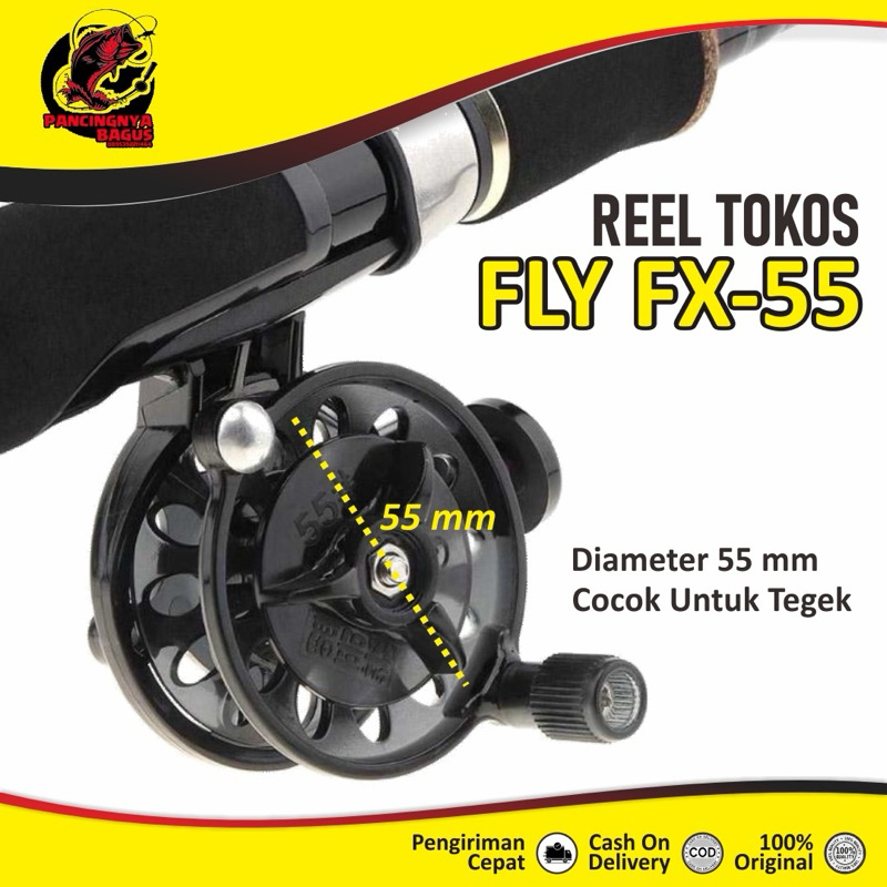 REEL TOKOS FX55 HANDLE KIRI BAHAN PLASTIK KUAT MURAH UNTUK RIIL REAL REL TEGEK
