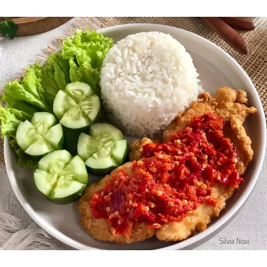 

Ayam Geprek Crispy + Nasi