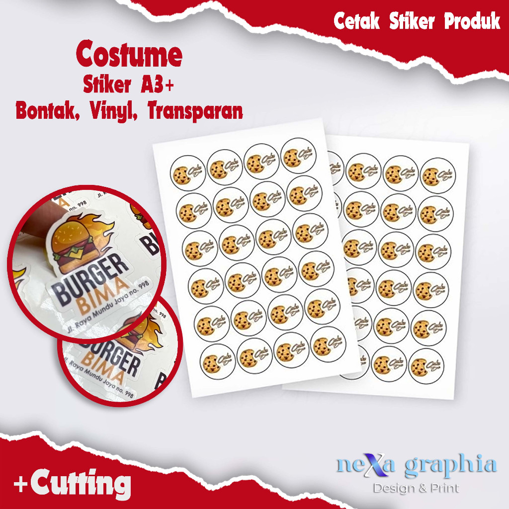 

CETAK DAN CUTTING STIKER A3+