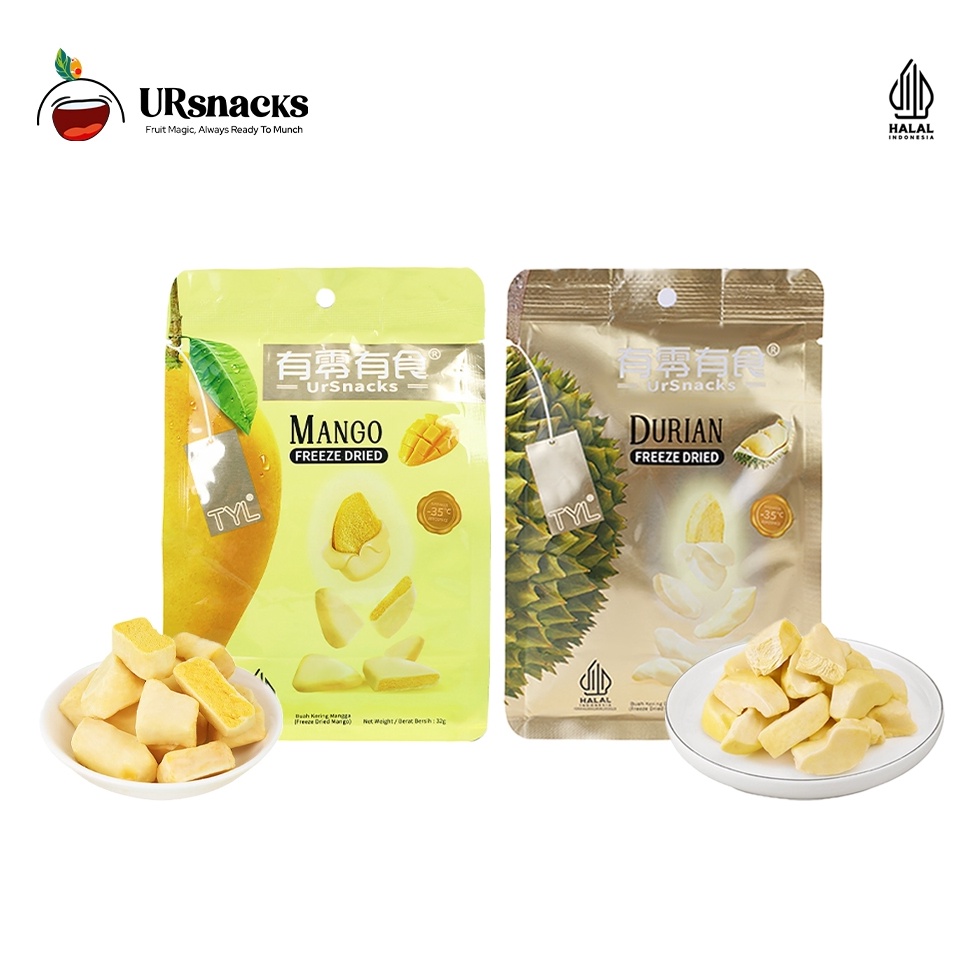 

PENJUALAN CEPATBEST SELLER URSNACKS BUNDLE OF 2 FREEZE DRIED KERIPIK DURIAN 32gr MANGO 32gr