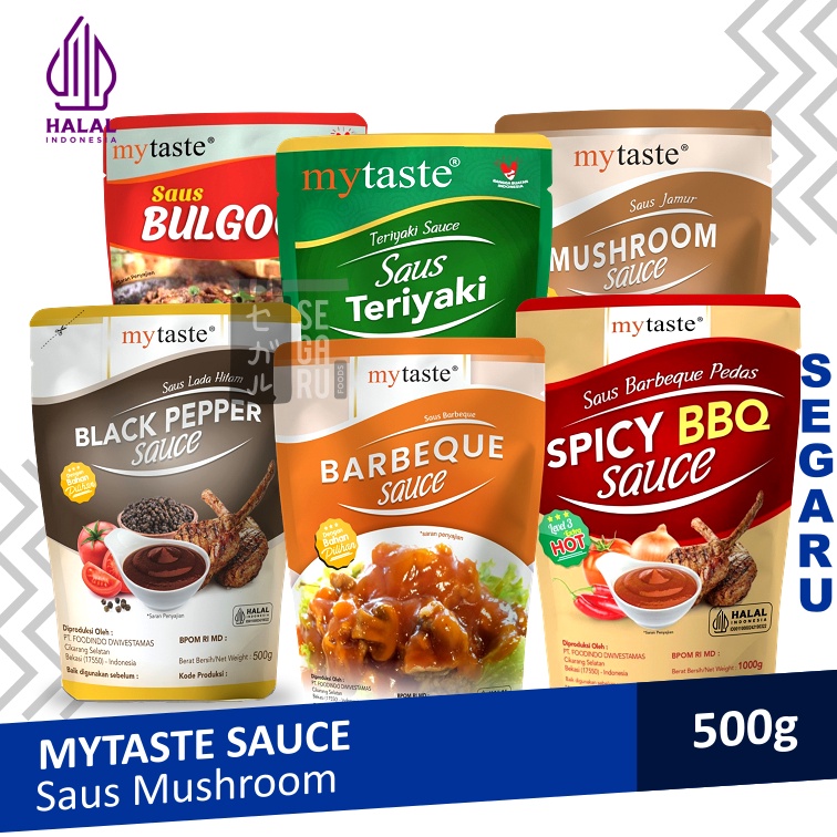 

PAKET LENGKAP MyTaste Saus Teriyaki Bulgogi Barbeque Jamur Cheese Sauce Halal 5gr