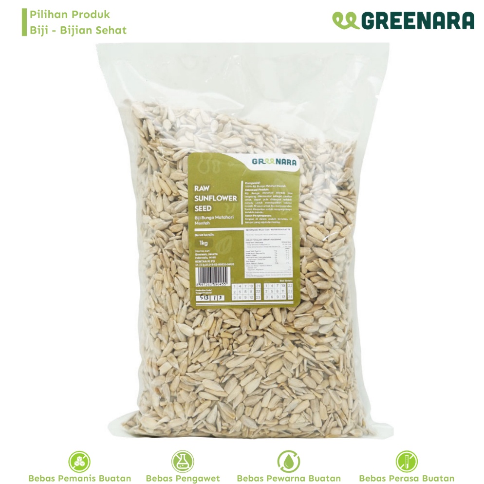 

New event Greenara Kuaci Kupas Mentah 1kg Raw Sunflower seed