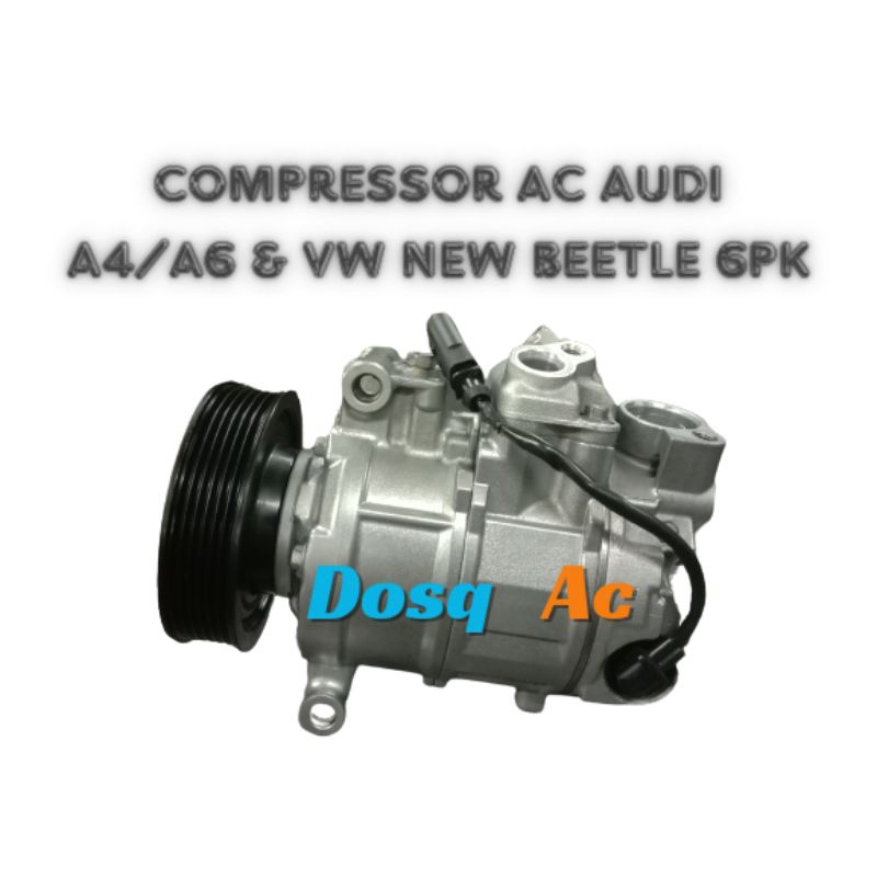 compressor kompresor AC mobil Audi A4/A6, Vw new Beetle 6pk original merk Denso