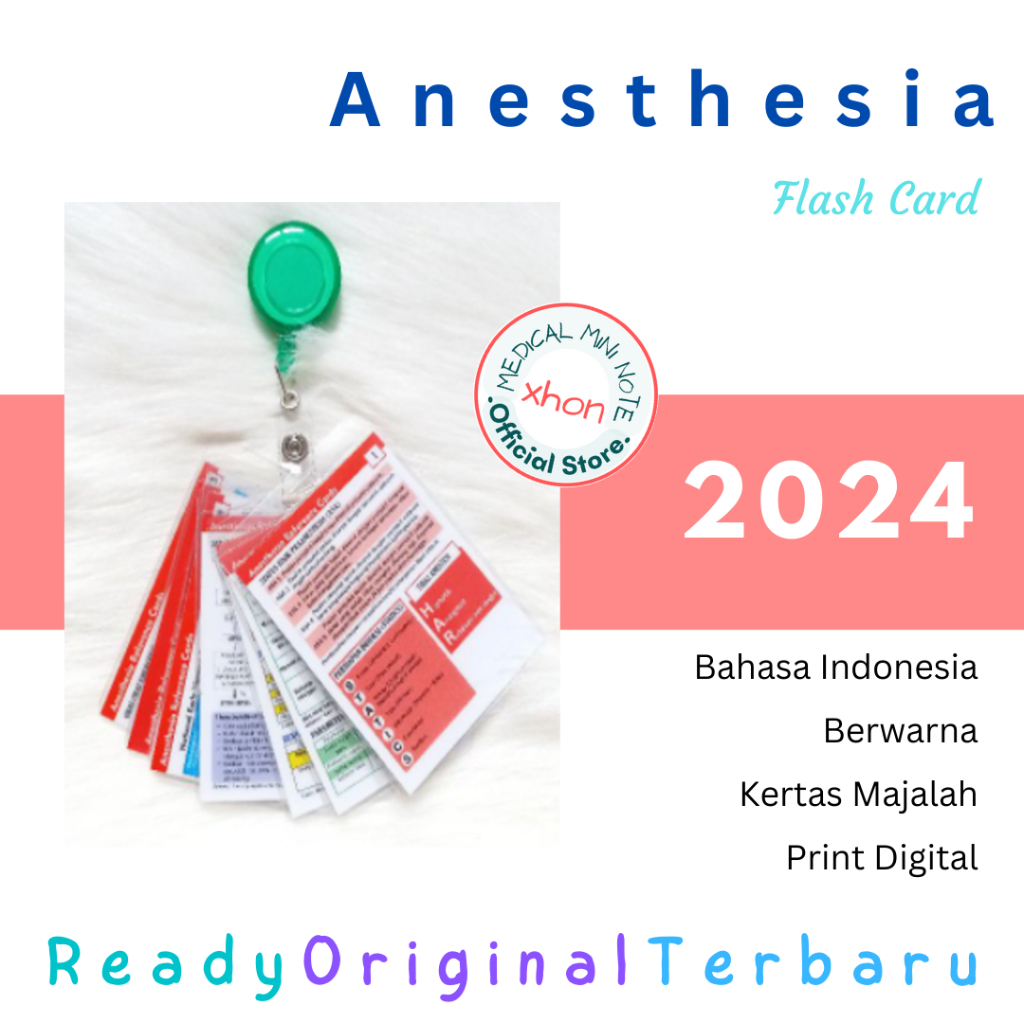 ORIGINAL TERBARU Anesthesia Flash Card | Anestesi Medical Mini Card Kedokteran Anes Pembiusan Bius