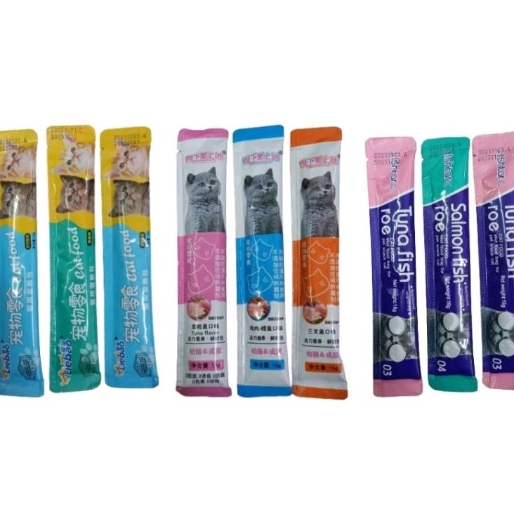 SNACK Kucing 15Gr GROSIR TERMURAH | Cemilan Kucing Liebao/Mixi/Meow Little Fat /Ishtar Snack Jenis M