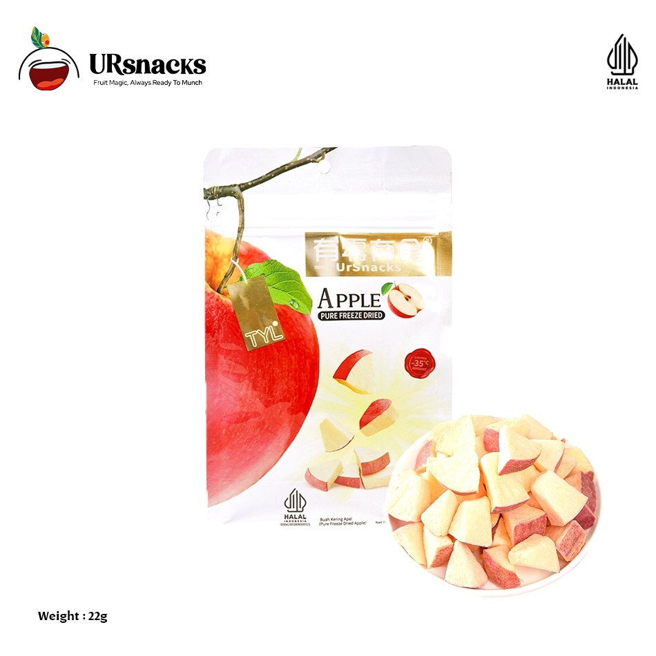 

HEMAT PROMO URSNACKS Freeze Dried Pure Apple Snack Keripik Buah Apel