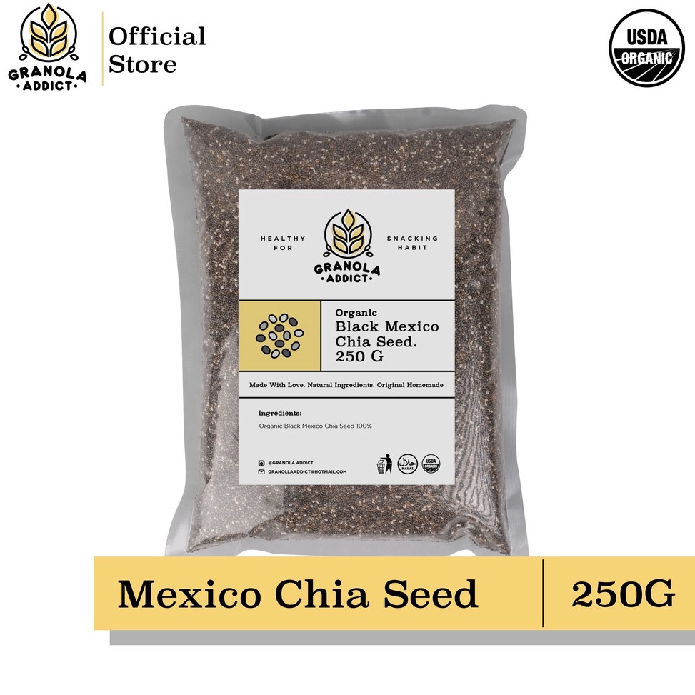 

DISKON Granola Addict Black Chia Seed Mexico Organic Organik 25G