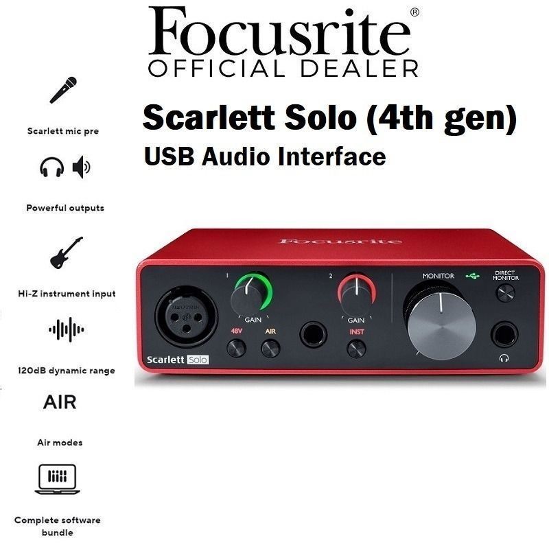 Focusrite Scarlett SOLO 4rd Gen - USB Audio Interface
