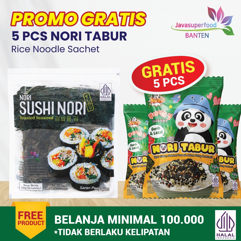 

Splash HALAL Sushi Nori Seaweed Rumput Laut Panggang Roasted HALAL