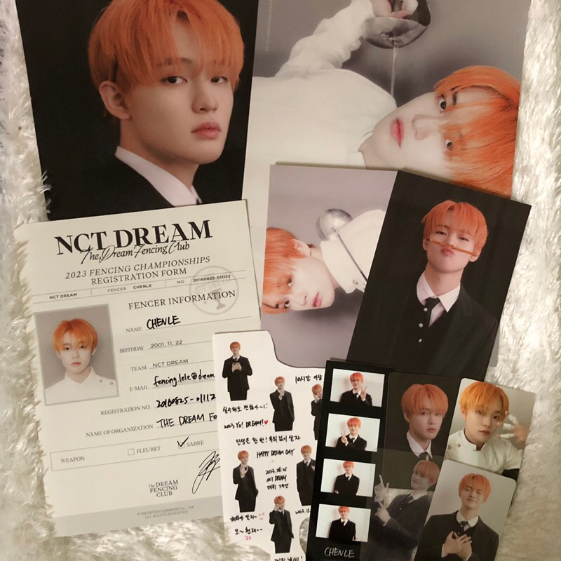 OFFICIAL SEASON GREETING NCT DREAM 2023 CHENLE MINI BROCHURE FENCING CLUB DOCUMENT