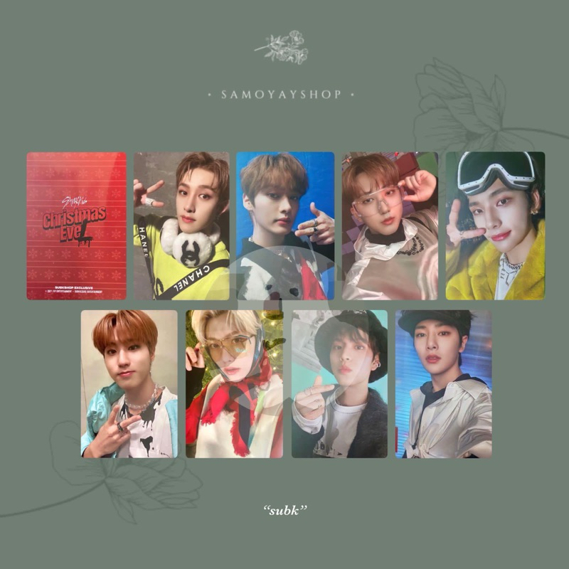 Photocard Stray Kids Christmas Evel Pre-Order Benefit SubK Bangchan Lee Know Changbin Hyunjin Han Ji